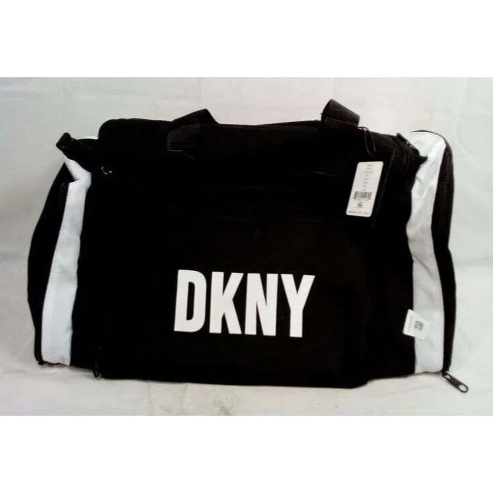 DKNY Black Duffel/Gym Bag - Sports Gym Travel Bag -NWT Gym Black Bag -DKNY Brand